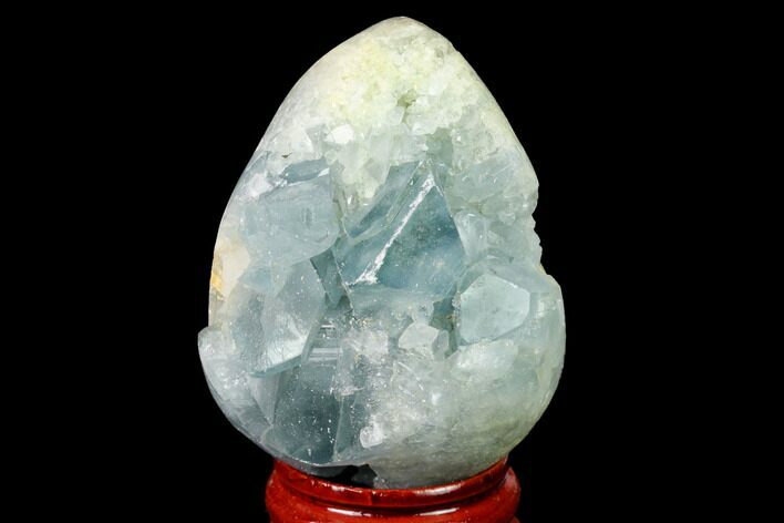 Crystal Filled Celestine (Celestite) Egg Geode - Madagascar #172674